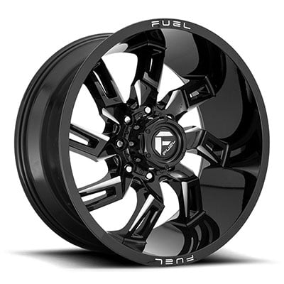 FUEL Off-Road D747 Lockdown Wheel, 20x9 With 8 On 6.5 Bolt Pattern - Black / Milled - D74720908250
