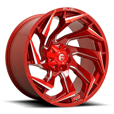 FUEL Off-Road Reaction D754 Wheel, 18x9 With 6 On 135/6 On 5.5 Bolt Pattern - Red / Milled - D75418909850