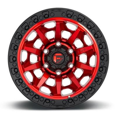 FUEL Off-Road D695 Covert Wheel, 18x9 With 6 On 5.5 Bolt Pattern - Red / Black - D69518908445