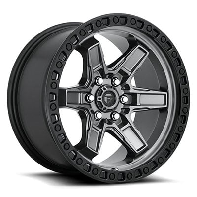 FUEL Off-Road Kicker 6 D698 Wheel, 17x9 With 6 On 5.5 Bolt Pattern - Anthracite / Black - D69817908445