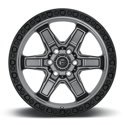 FUEL Off-Road Kicker 6 D698 Wheel, 17x9 With 6 On 5.5 Bolt Pattern - Anthracite / Black - D69817908445