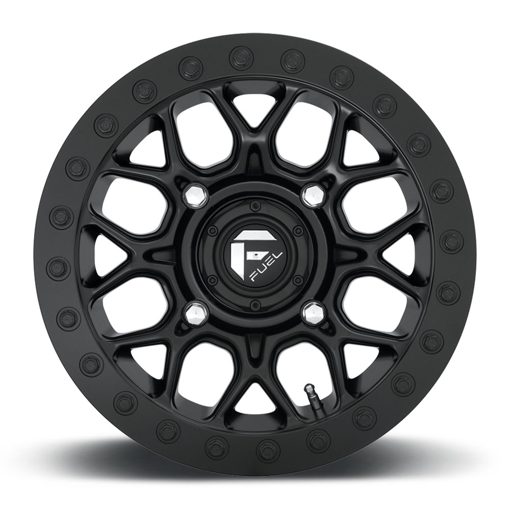 FUEL Off-Road Tech D916 UTV Beadlock Wheel, 15x10 With 4 On 137 Bolt Pattern - Black - D9161500A654