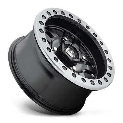 Fuel Off-Road Anza D917 Beadlock Wheel, 14x7 With 4 On 136 Bolt Pattern - Black / Anthracite - D9171470A654