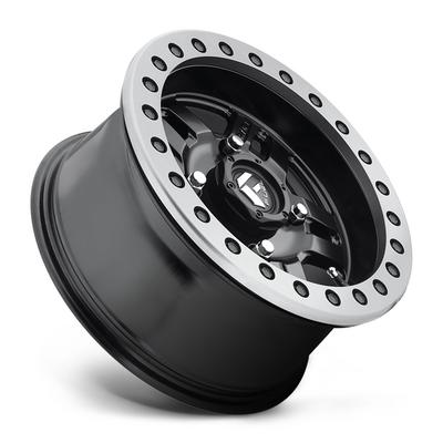 Fuel Off-Road Anza D917 Beadlock Wheel, 15x7 With 4 On 110 Bolt Pattern - Black / Anthracite - D9171570A443