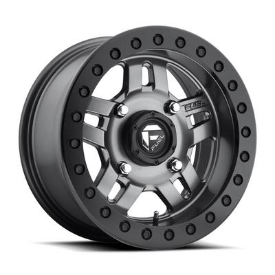 Fuel Off-Road Anza D918 Beadlock Wheel, 14x7 With 4 On 136 Bolt Pattern - Anthracite / Black - D9181470A643