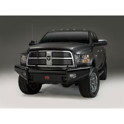 Front Ranch Bumper in Bare Steel Tread Plate with Tow Hooks (Black) - Fab Fours DR10-S2961-1