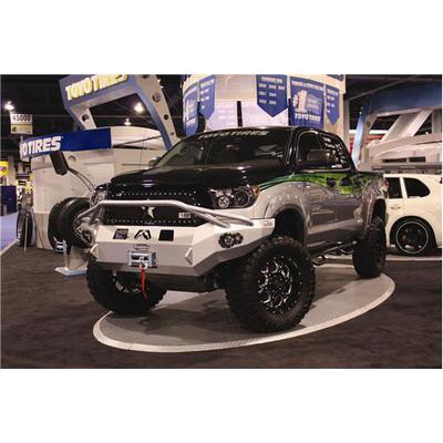 Fab Fours Pre-Runner Heavy Duty Winch Front Bumper In Bare Steel With Lights And D-ring Mounts (Bare) - TT07-H1852-B