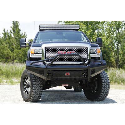 Fab Fours Black Steel Front Ranch Bumper With Pre-Runner Guard (Black) - GM14-S3162-1