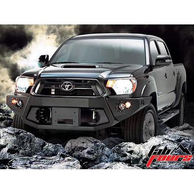 Fab Fours Heavy Duty Winch Front Bumper With Lights And D-ring Mounts (Black) - TT12-B1651-1