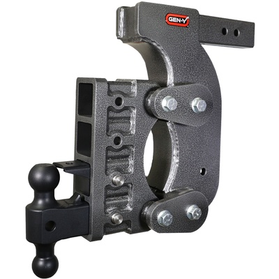GEN-Y BOSS Torsion-Flex 2.5 Receiver 15 Drop 2.4K TW 21K Hitch With Dual-Ball Mount, Pintle Lock, And Stabilizer Kit - GH-1524