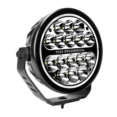 Go Rhino Blackout Series 7 Maxround LED Driving Light With Daytime Running Lights - 750800711DRS