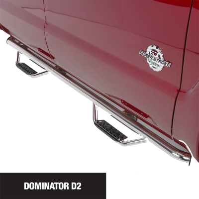 Go Rhino Dominator D2 Cab Length SideSteps (Polished Stainless Steel) - D24156PS