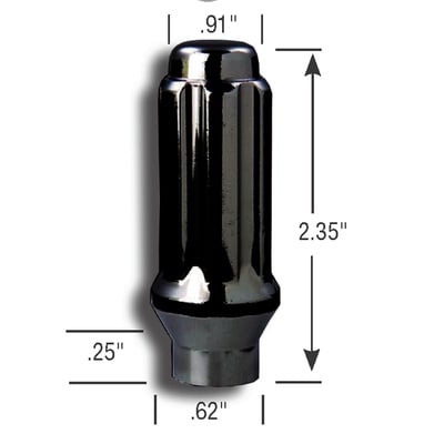 Gorilla Automotive 20-Piece 14mmx1.50 Spline Lug Nut Kit (Black) - K5CS-14150BGR
