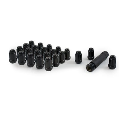 Gorilla Automotive 24-Piece 12mmx1.50 Spline Lug Nut Kit (Black) - K6CS-12150BGR