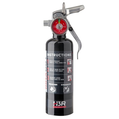 Image of H3R Performance 1 lb. MaxOut Black Dry Chemical Fire Extinguisher - MX100B