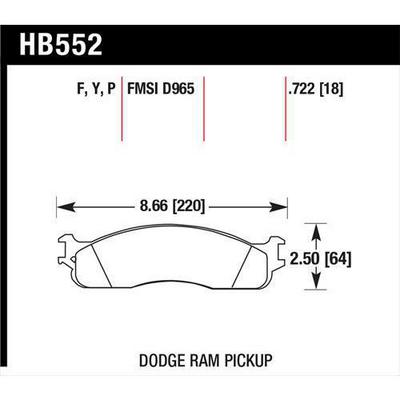 Hawk Performance Disc Brake Pads - HB552F.722