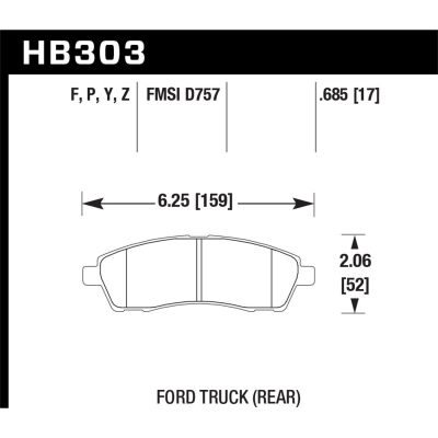 Hawk Performance Disc Brake Pads - HB303Z.685