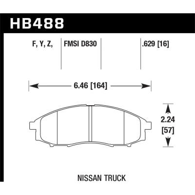 Hawk Performance Disc Brake Pads - HB488F.629