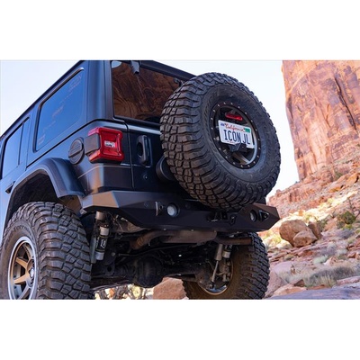 ICON Pro Series 2 Rear Bumper With Hitch And Tabs (Black) - 25168