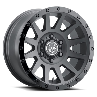 Icon Alloys Compression Wheel, 17x8.5 With 5x150 Bolt Pattern (Double Black) - 2017855557DB