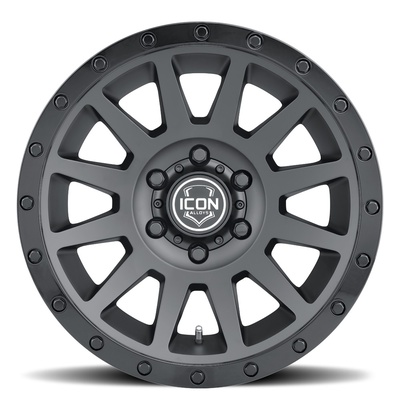 Icon Alloys Compression Wheel, 17x8.5 With 5x150 Bolt Pattern (Double Black) - 2017855557DB