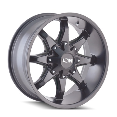 Ion Wheels 181 Series, 20x9 Wheel With 8x6.5 And 8x170 Bolt Pattern - Satin Black Milled - 181-2976M18