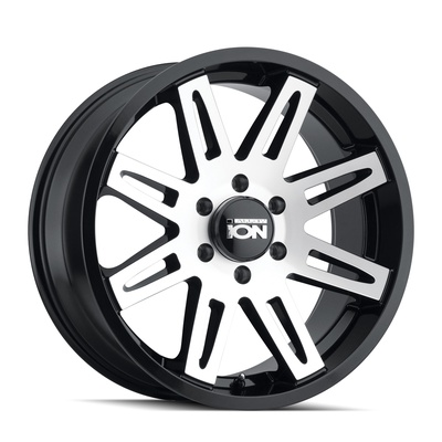 Ion 142 Wheel, 17x9 With 5 On 127 Bolt Pattern - Black/Machined - 142-7973B