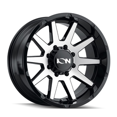 Ion 143 Wheel, 20x9 With 6 On 135 Bolt Pattern - Black/Machined - 143-2936BM18