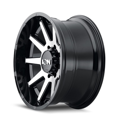 Ion 143 Wheel, 20x9 With 5 On 127 Bolt Pattern - Black/Machined - 143-2973BM