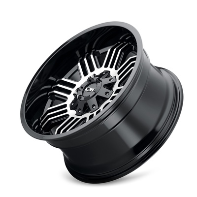 Ion 144 Wheel, 20x9 With 8 On 165.1 Bolt Pattern - Black/Machined - 144-2981B18