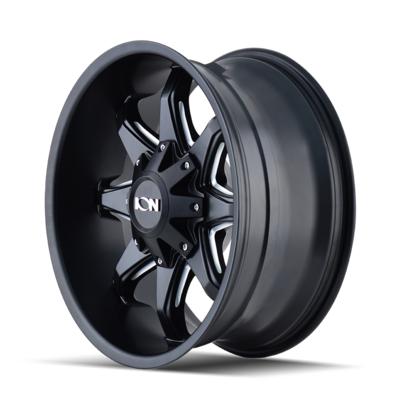 Ion Wheels 181 Series, 20x12 Wheel With 5x5 And 5x5.5 Bolt Pattern - Satin Black Milled - 181-2252M