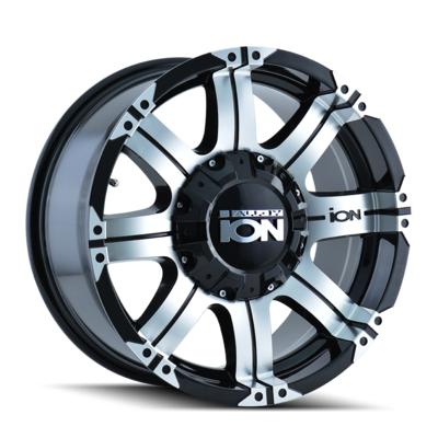 Ion Wheels 187 Series, 17x9 Wheel With 6x135 And 6x5.5 Bolt Pattern - Black/Machined Face/Machined - 187-7937B18
