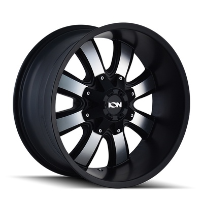 Ion 189 Wheel, 20x10 With 8 On 180 Bolt Pattern - Satin Black/Machined Face - 189-2178B