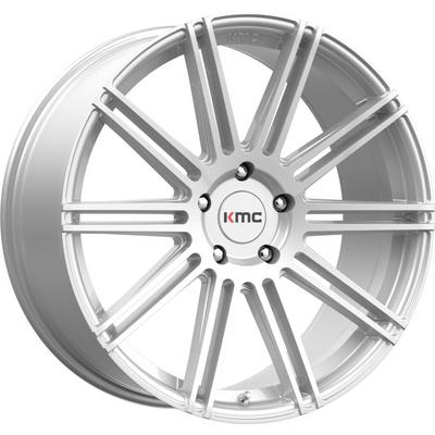 KMC KM707 Channel Series Wheel, 24x9.5 With 6x139.7 Bolt Pattern - Brushed Silver - KM70724962430
