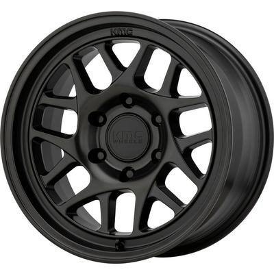 KMC KM717 Series Wheel, 17x8.5 With 5x139.7 Bolt Pattern - Satin Black - KM71778585700
