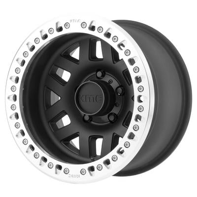 Image of KMC KM229 Machete Crawl Wheel, 17x9 with 8 on 6.5 Bolt Pattern - Black / Machined - KM22979080738N