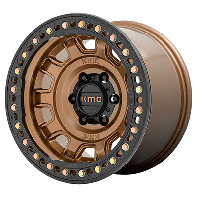KMC Wheels KM236 Tank Beadlock, 17x9 With 8 On 170 Bolt Pattern - Bronze - KM23679087638N