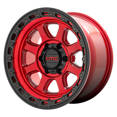 KMC KM548 Chase Wheel, 17x9 With 5 On 5 Bolt Pattern - Red / Black - KM54879050912N