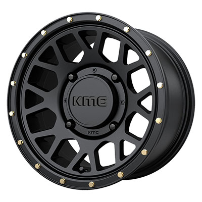 KMC KS135 Grenade Wheel, 14x7 With 4 On 156 Bolt Pattern - Satin Black - KS13547044710