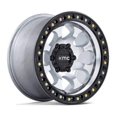 KMC KM550 Riot SBL Wheel, 17x8.5 with 5 on 127 Bolt Pattern - Machined W/ Satin Black Lip - KM550DB17855010 -  KMC Wheels
