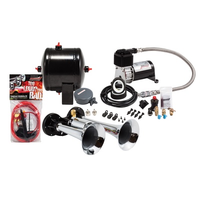Kleinn Train Horns Complete Dual Air Horn Package With 120 PSI Sealed Air System - HK1