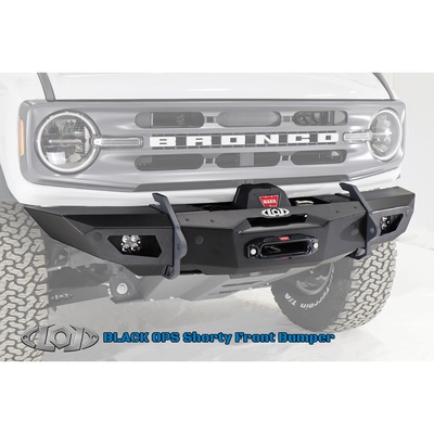 LoD Offroad Black OPS Shorty Winch Front Bumper With No Guard (Bare Steel) - BFB2100