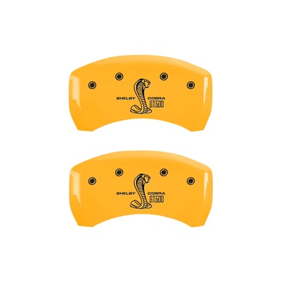 MGP Rear Brake Caliper Covers (Yellow Finish, Black GT500 Shelby (Rear Only)) - 10010RGT5YL