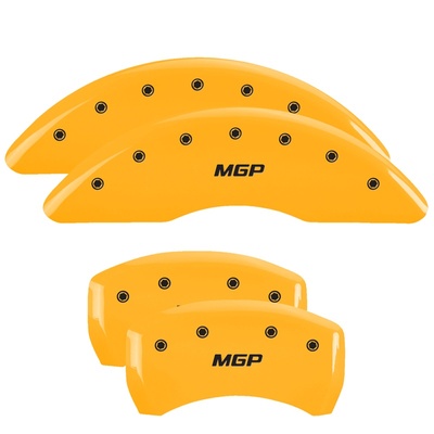 MGP Front And Rear Brake Caliper Covers (Yellow Finish, Black MGP) - 10201SMGPYL
