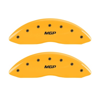 MGP Front Brake Caliper Covers (Yellow Finish, Black MGP) - 10234FMGPYL