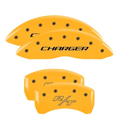 MGP Front And Rear Brake Caliper Covers (Yellow Finish, Black Charger / RT) - 12162SCHRYL
