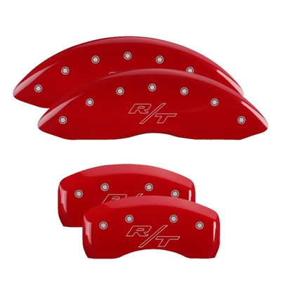 MGP Front And Rear Brake Caliper Covers (Red Finish, Silver RT (Vintage)) - 12192SRTRRD