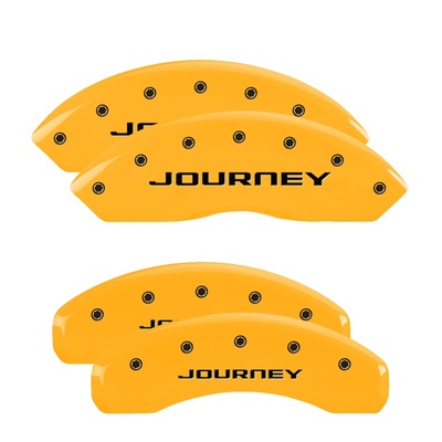 MGP Front And Rear Brake Caliper Covers (Yellow Finish, Black Journey (No Stripes)) - 12200SJN1YL