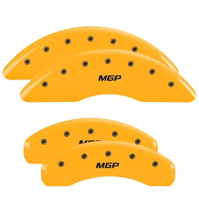 MGP Front And Rear Brake Caliper Covers (Yellow Finish, Black MGP) - 15220SMGPYL