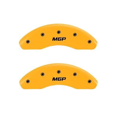 MGP Front Brake Caliper Covers (Yellow Finish, Black MGP) - 17213FMGPYL